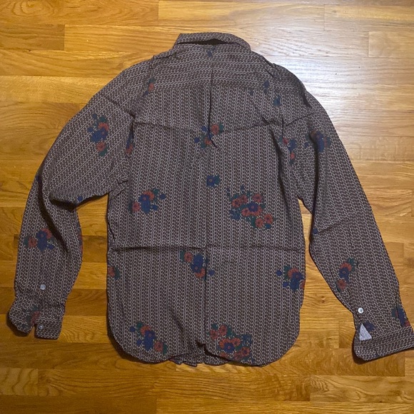 The Kooples - Mens Button Down Shirt - Burgundy - Size Small / Slim Fit - Picture 4 of 10